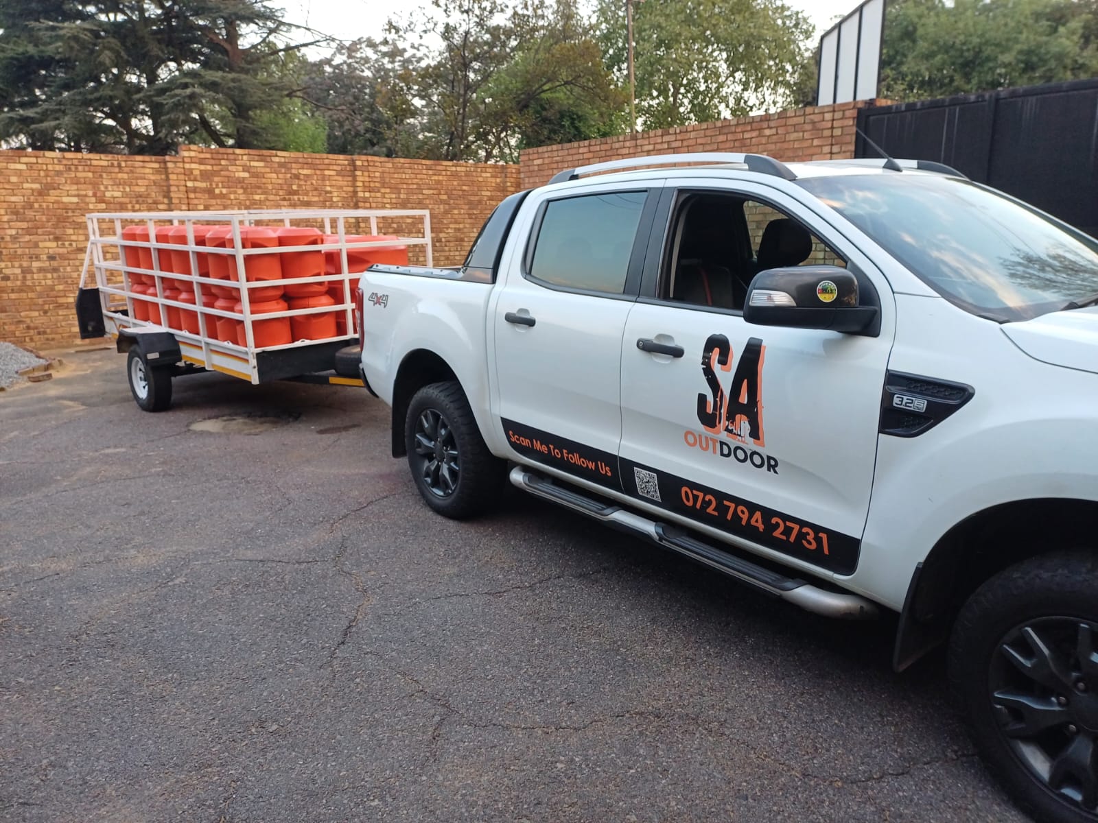SA Outdoor pipe floats ready for transport